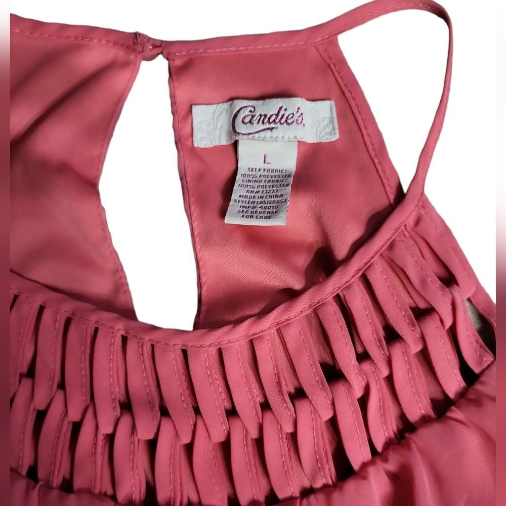 EUC Candies women's cut-out colorblock maxi dress, pink/Black/White, Size L - Picture 6 of 7